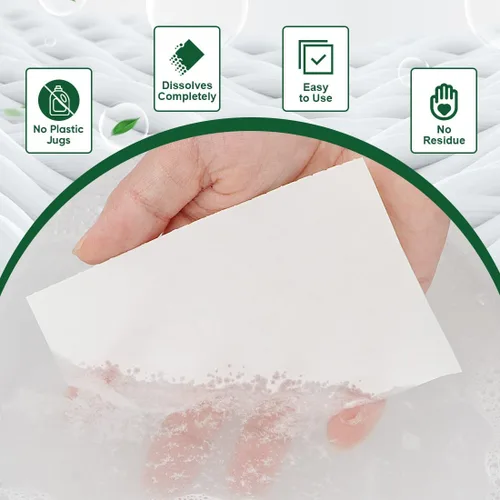 Miniatura 4 de AIDEA Hojas de detergente para ropa, sin perfume (160 cargas), 80 hojas, jabón de lavandería, detergente para lavadora, hoja de detergente libre