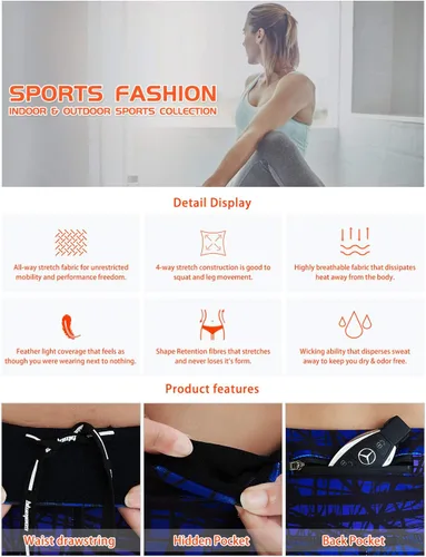 Miniatura 6 de COOLOMG Leggings de yoga para mujer, mallas para correr, leggings de tiro bajo, para entrenamiento, gimnasio, con bolsillos ocultos