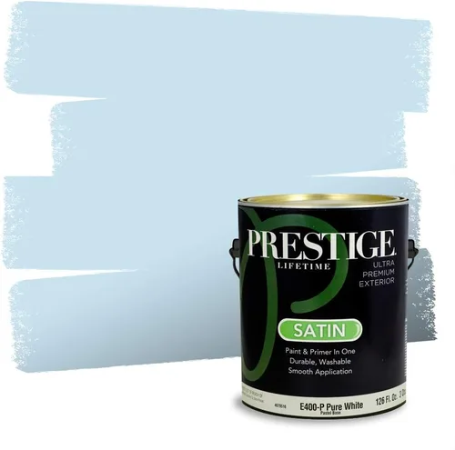 Miniatura 1523 de Pintura Exterior + imprimación PRESTIGE, todo-en-uno, 1 galón, acabado mate, color comparable al Valspar* Royal Gray* VS151-Gris real