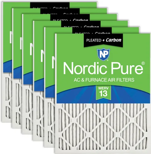 Miniatura 21 de Nordic Pure Filtros de aire para horno MERV 6 de 18 x 25 x 1 pulgadas (tamaño real: 17 1/2 x 24 1/2 x 3/4), color verde poliéster MERV 6, reduce