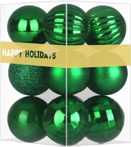 Miniatura 59 de Bolas de Navidad Grandes de 3.2" en Azul Bebé - Adornos para Árbol de Navidad, Bolas Colgantes Inastillables para Cumpleaños, Halloween, Boda