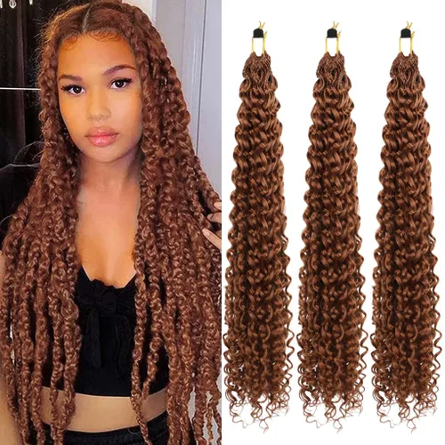 Miniatura 29 de 3 trenzas de ganchillo Passion Twist, cabello sintético preseparado para trenzar de 14 pulgadas, 3 paquetes de cabello trenzado pretrenzado