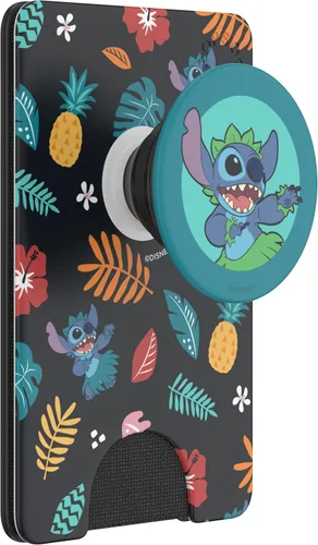 Miniatura 7 de Cartera para teléfono PopSockets con soporte expandible, tarjetero, Disney - Patrón Aloha de Stitch Stitch Aloha