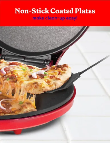 Miniatura 3 de Betty Crocker Máquina para hacer pizza de encimera, máquina para hacer pizza de 1440 vatios para el hogar, BC-2958CR (paquete de 2)