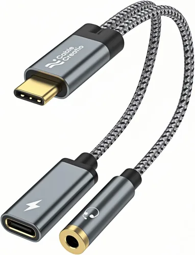 Miniatura 11 de CableCreation USB C a 3.5mm Cable de Audio con Cable de Carga USB, Cable Auxiliar para Coche, Tipo C a Jack Auxiliar para Auriculares, Estéreo