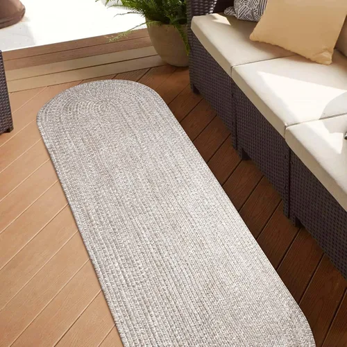 Miniatura 40 de Superior Alfombra de área grande para interiores y exteriores, reversible, trenzada, decoración del piso del hogar para sala de estar, cocina