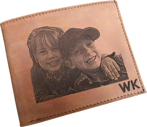 Miniatura 6 de SFdizayn Cartera de fotos personalizada para hombres, cartera con nombres grabados para él, cartera de fotos personalizada para marido, regalos