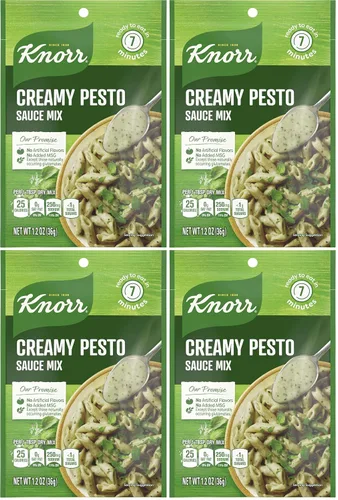 Miniatura 12 de Knorr Mezcla de salsa cremosa para pasta de pesto para comidas simples y acompañamientos, sin sabores artificiales, sin MSG añadido 1.2 oz
