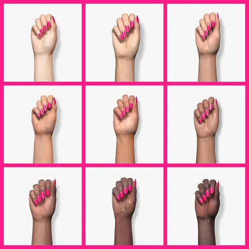 Miniatura 4 de SNS Polvo de inmersión de uñas, polvo de inmersión de color geloso, rosa eléctrico (rosa), color de uñas de larga duración dura 14 días, bajo olor