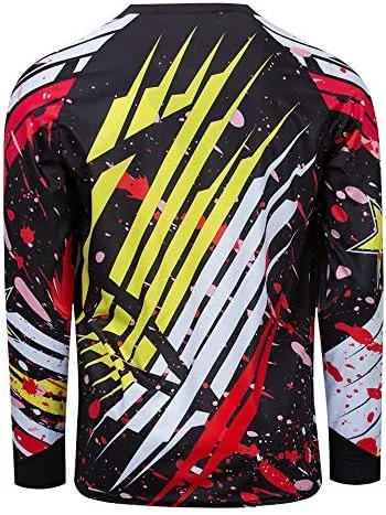 Miniatura 2 de JPOJPO Camiseta de ciclismo para hombre, camiseta de manga larga, para bicicleta de montaña, motocicleta, ropa anti-UV