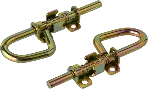 Miniatura 3 de Pernos de barril de bloqueo de resorte estilo bucle, herrajes para cobertizos, puertas, puertas de granero, ventana de madera, gallineros – 1 par