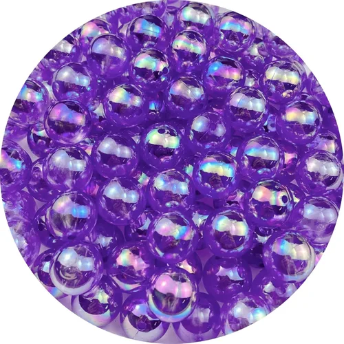 Miniatura 11 de 400 cuentas redondas acrílicas de 0.315 pulgadas de color AB, cuentas espaciadoras redondas con agujeros para aretes, pulseras, collares, llaveros