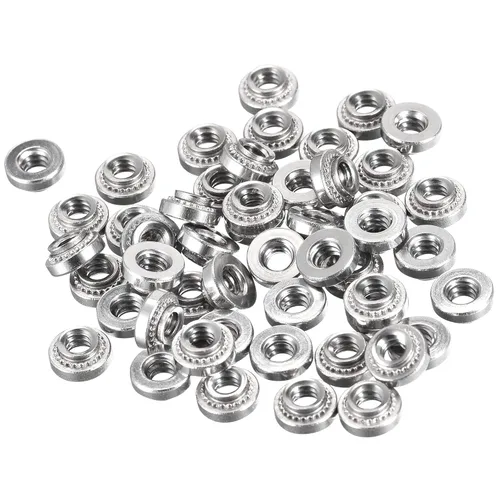 Miniatura 6 de uxcell Tuercas autoadhesivas, # 10-32 x 0.12 pulgadas, tuerca remachadora de acero inoxidable, cabeza redonda, acero inoxidable, fijación