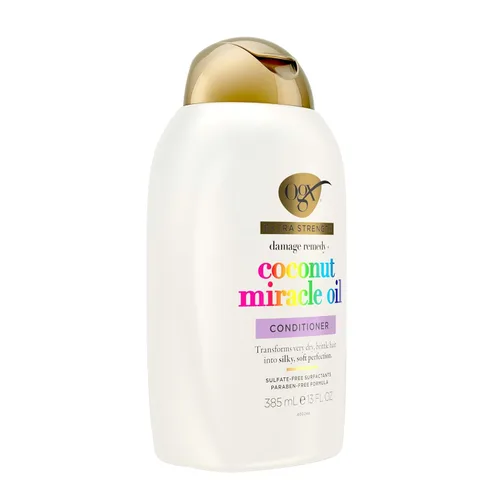 Miniatura 4 de OGX Remedio para los daños extra fuerte + Acondicionador de aceite milagroso de coco, 13 onzas