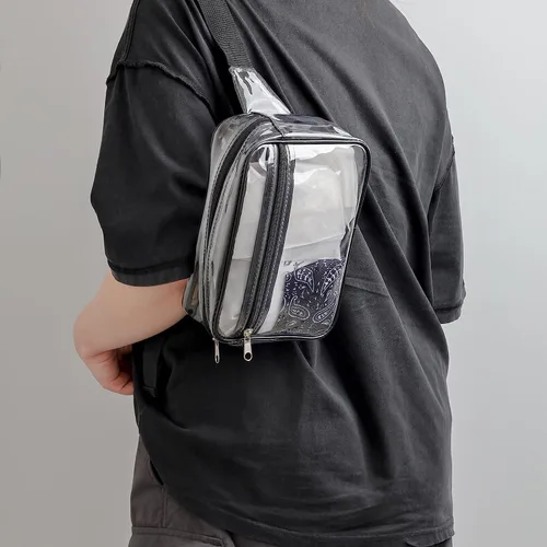 Miniatura 7 de Monederos transparentes para mujer, para estadio, riñonera transparente, bolsa para estadio, bolsa transparente aprobada para estadios, bolsas