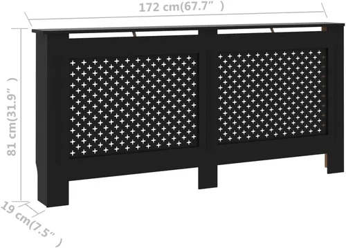 Miniatura 3 de vidaXL Cubierta para radiador, calefacción, accesorio de calefacción, organizador de estantes, sala de estar, decoración del hogar, oficina