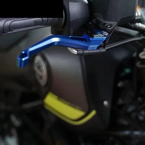 Miniatura 2 de F para Yamaha MT07 FZ07 Mt-07 2019 2020 2021 Palancas de embrague de freno corto y tapas de aire Y para válvula de neumático de automóvil