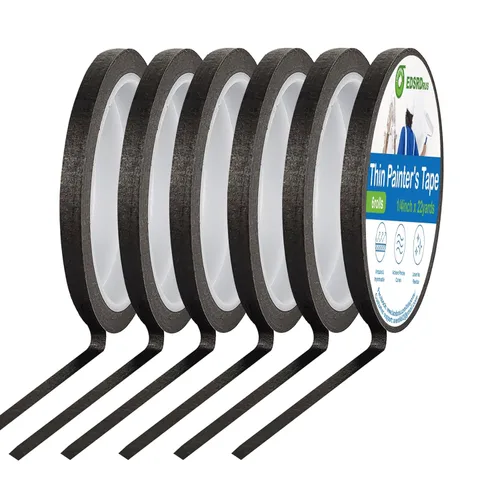 EDSRDRUS Cinta Fina para Pintores 1/8, 1/4, 1/2 pulgada de Ancho Cinta para Pintores Cinta de Pintura Cinta de Enmascarar Cinta de Rayas Finas,
