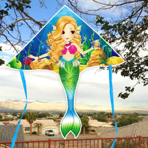 Miniatura 5 de Mint's Colorful Life Mermaid Kite for Girls & Kids, Easiest to Fly Delta Kite