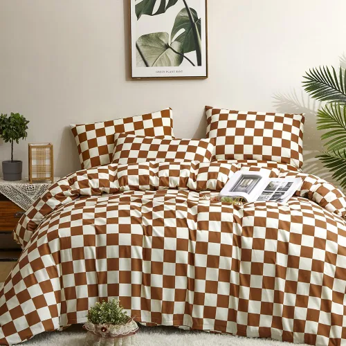 Miniatura 33 de CLOTHKNOW Juego de edredón California King con diseño a cuadros verde y blanco, 3 piezas, juego de ropa de cama con cuadrícula, edredón a cuadros