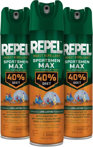 Miniatura 16 de Repel Repelente de insectos Sportsmen Max Formula Spray Pump 40% DEET, 6 onzas, paquete de 12, amarillo, 72.0 onzas líquidas