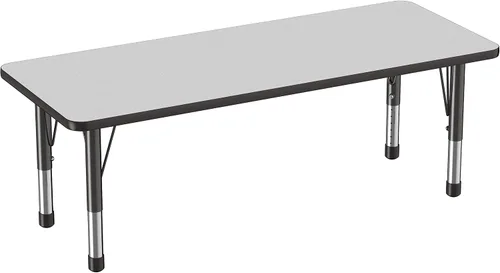 Miniatura 78 de FDP - Mesa rectangular para actividades escolares y aulas (24 x 36 pulgadas), patas gruesas para niños pequeños, altura ajustable de 15 a 24