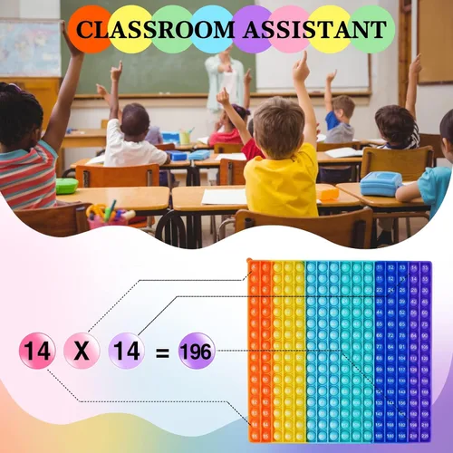 Miniatura 4 de Hoja de juego de multiplicación DK-SIMINA Pop Juguete matemático Fidget 15x15 P0PP Juguete de burbujas para aliviar la presión Juego de matemáticas