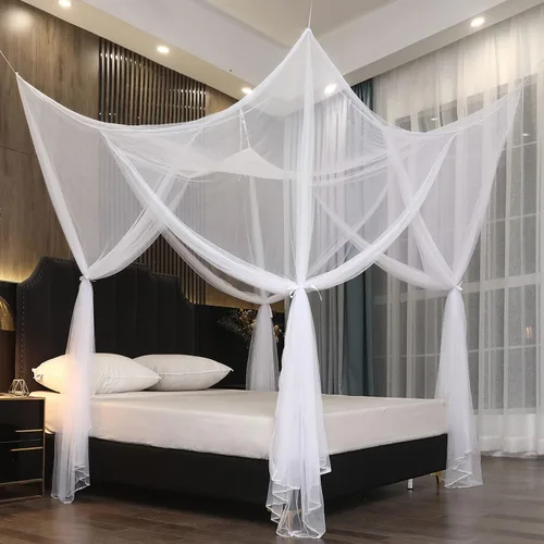 Miniatura 17 de Mengersi Dosel para Cama, Cortinas de Dosel para Cama, Cortinas de Cama para Camas Full Queen King, Red Mosquitera Cortinas de Cama para Patio