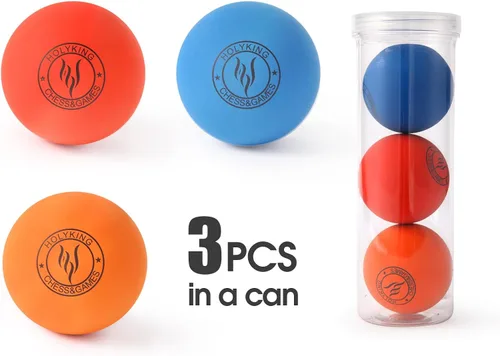 Miniatura 4 de HOLYKING Pelotas de tenis hinchables de goma de alto rebote 3 paquetes