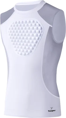 Miniatura 6 de Camiseta Protectora de Pecho Acolchada Youper para Adultos, Protección para el Corazón/Estérnon para Béisbol, Fútbol, Lacrosse y Porteros