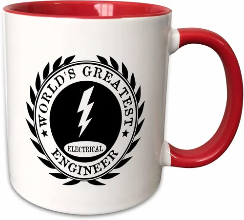 Miniatura 8 de 3dRose Worlds Greatest Electrical Engineer Award Fun Job Pride Work Gifts - Taza de dos tonos, 11 onzas, color negro