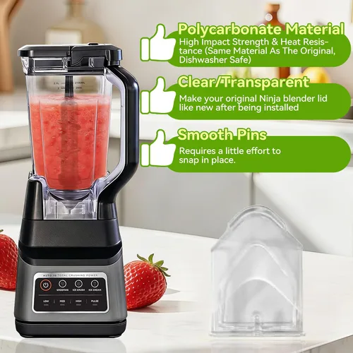 Miniatura 4 de Tapa de repuesto para boquilla de vertido compatible con tapa de licuadora Ninja, tapa de repuesto para jarra de 72 onzas Ninja Blender Square Top