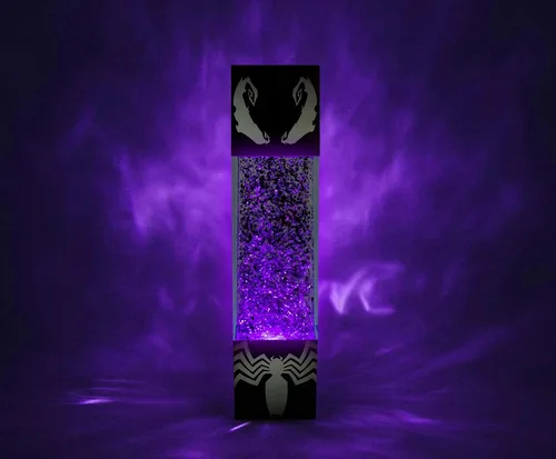 Miniatura 2 de Ukonic Marvel Spider-Man Venom - Luz de humor con purpurina Lámpara de mesa de noche con luz LED para dormitorio, escritorio, sala de estar
