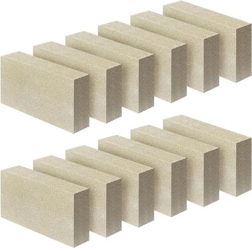 Miniatura 9 de Protalwell Ladrillos de fuego, tamaño 9 ″ x 4-1/2 ″ x 2-1/2 ″, paquete de 3, ladrillos de fuego aislantes, ladrillos refractarios de 2.5 pulgadas