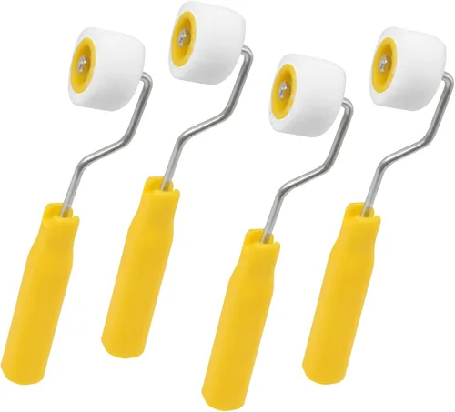 Miniatura 7 de Mini rodillos de pintura de 4/5 pulgadas para retoque de borde o esquina, pinceles de lana de pintura extra pequeños, herramienta de pintura pequeña