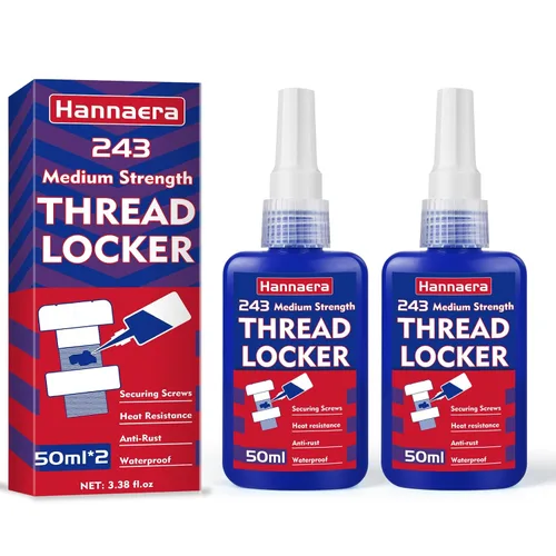 Miniatura 9 de Hannaera Bloqueador de roscas azul de 50 ml/1.69 onzas líquidas de resistencia media, para tuercas, pernos, sujetadores y metales, bloqueador