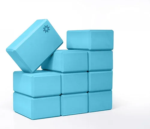 Bloque de yoga de 4 pulgadas, paquete de 10 bloques de yoga de espuma EVA a granel, ladrillo de yoga firme y de apoyo, espuma de equilibrio para