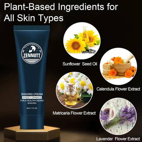 Miniatura 4 de Crema de afeitar para hombre, 8 piezas, juego de regalo de crema de afeitado de viaje, kit de crema de afeitar de lujo para hombre, regalo único