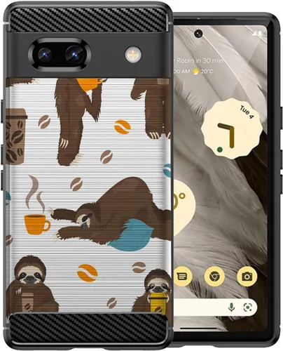Miniatura 8 de CasesOnDeck Slim TPU Case Compatible with Google Pixel 7A (2023) / Pixel 7A Case [Flex Carbon] Cool Ultra Thin Slim Black TPU - Ouija Yes No