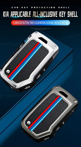 Miniatura 4 de ontto Funda de llavero de 3 botones para Kia Flip plegable con control remoto de metal para llave de coche de silicona para Seltos Forte Niro