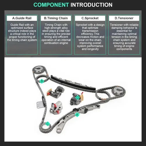 Miniatura 4 de Kit de cadena de distribución para 2003-2005 para Infiniti FX35, 2003-2005 para Infiniti G35, 2003-2006 para Nissan 350Z, 2002-2003 para Nissan