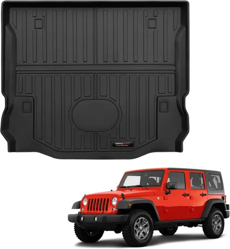 Miniatura 9 de Alfombrilla de carga y respaldo de TPE para todo clima para Jeep Wrangler JK 4 puertas 2007-2018 Accesorios