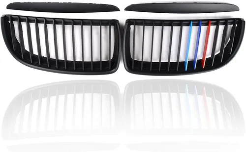 Miniatura 9 de Rejilla de Riñón Cromada con Malla Brillante en Negro Compatible con BMW 323i 325xi 330i 328i 328xi 335i 335xi E90 E91 Pre-LCI de 2005-2008