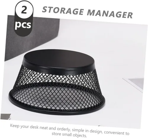 Miniatura 6 de YARNOW Organizador de mesa de cubo de almacenamiento con clip de papel, organizador de cajones de escritorio de oficina, negro, soporte
