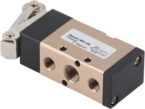 Miniatura 2 de Válvula neumática de tracción manual de 2 posiciones de 5 vías Puerto PT Tipo de rodillo de aleación de aluminio Válvula de control de aire