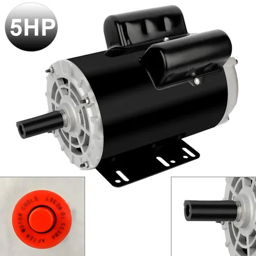 Miniatura 2 de Motor eléctrico monofásico del compresor de aire 5HP 3450RPM 208V-230V 7/8 "diámetro del eje, marco CCW 56HZ, 2 polos