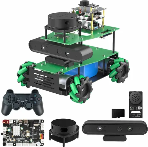 Miniatura 22 de Yahboom Robot AI Python Programa ROS2 Robot con RPi 5 8GB Powered Robot Educativo AI Módulo de voz Mapeo Navegación 360° Movimiento