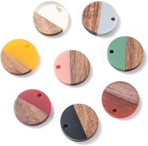 Miniatura 41 de Mega Pet Colgante de resina y madera de nogal para hacer joyas de bricolaje