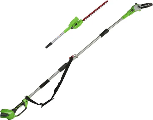 Miniatura 15 de Greenworks Sierra de poste de 40V de 8" + Cortasetos de poste, batería de 2.0Ah (Gen 1)
