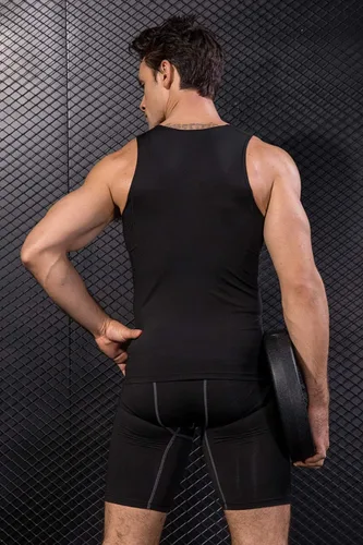 Miniatura 9 de Paquete de 13 camisetas de compresión atléticas para hombre, camiseta sin mangas de ajuste seco, camiseta deportiva para correr, gimnasio, camisetas